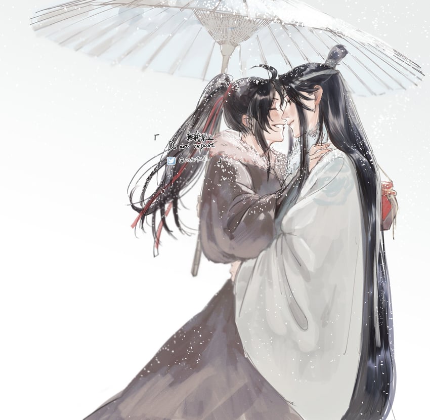 wei wuxian and lan wangji (modao zushi) drawn by 1010923