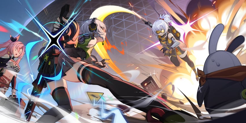 nicole demara, eous, anby demara, and soldier 11 (zenless zone zero) drawn by jiachong_jun_z