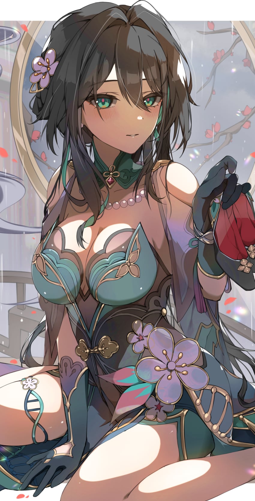 ruan mei (honkai and 1 more) drawn by moderate_gold
