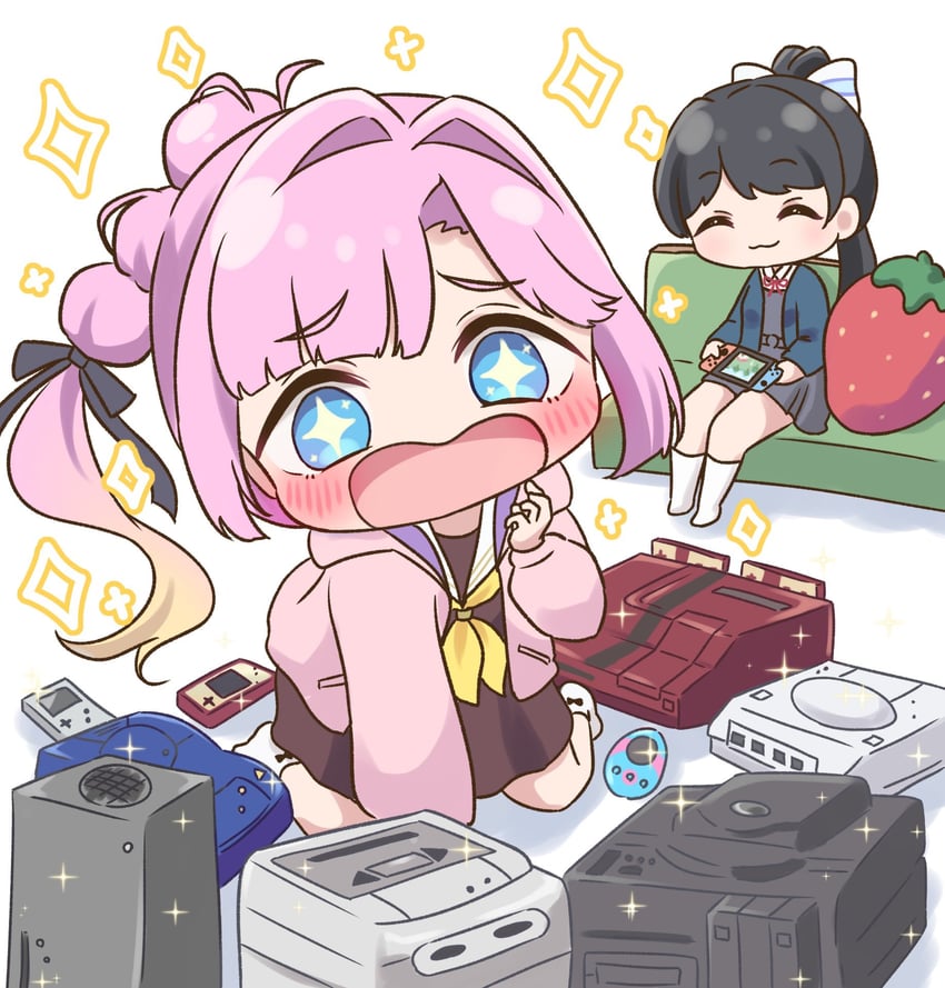 anyoji hime and hazuki ren (love live! and 4 more) drawn by ritaso