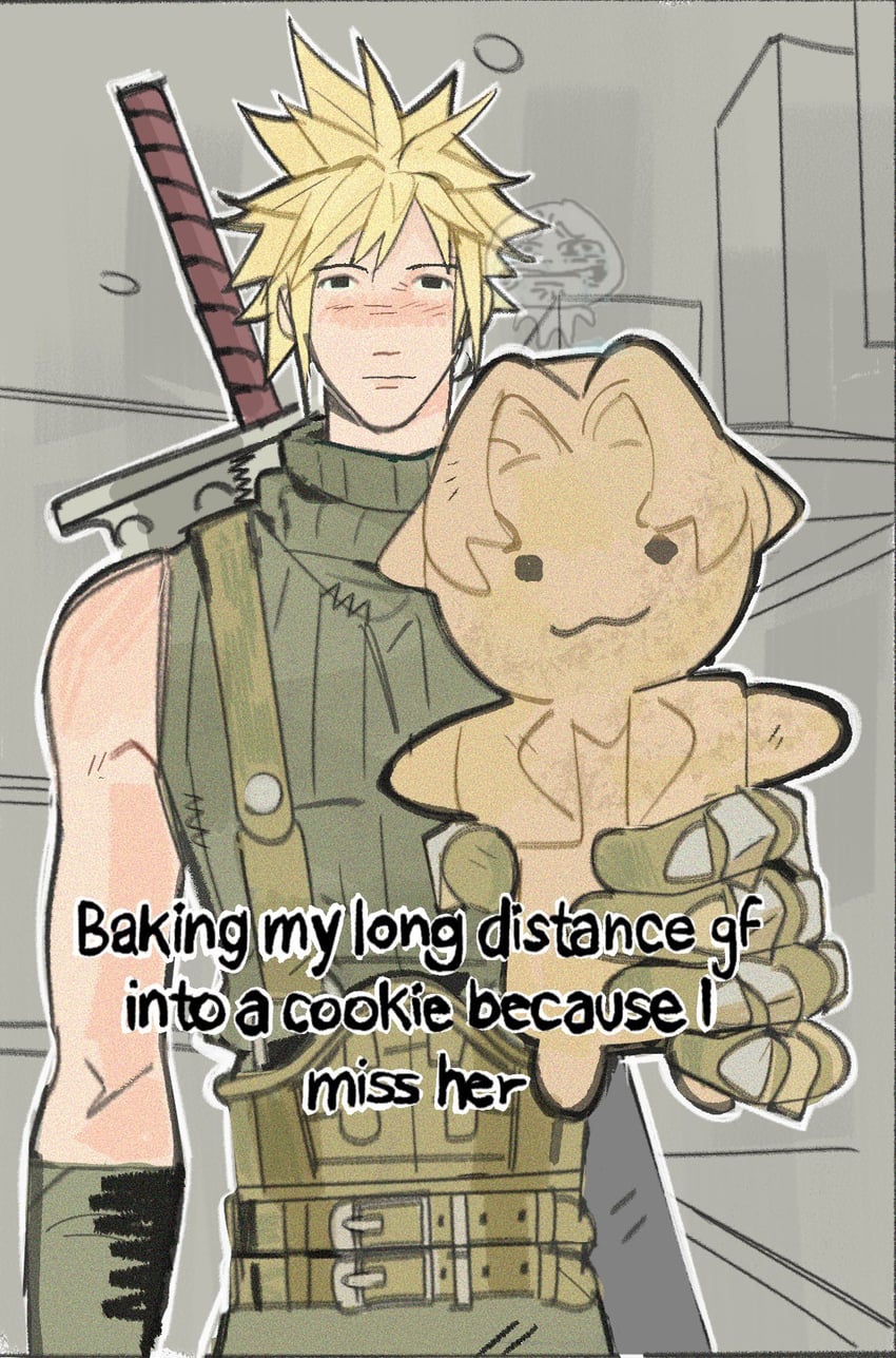 cloud strife and aerith gainsborough (final fantasy and 3 more) drawn by mmmckayyy