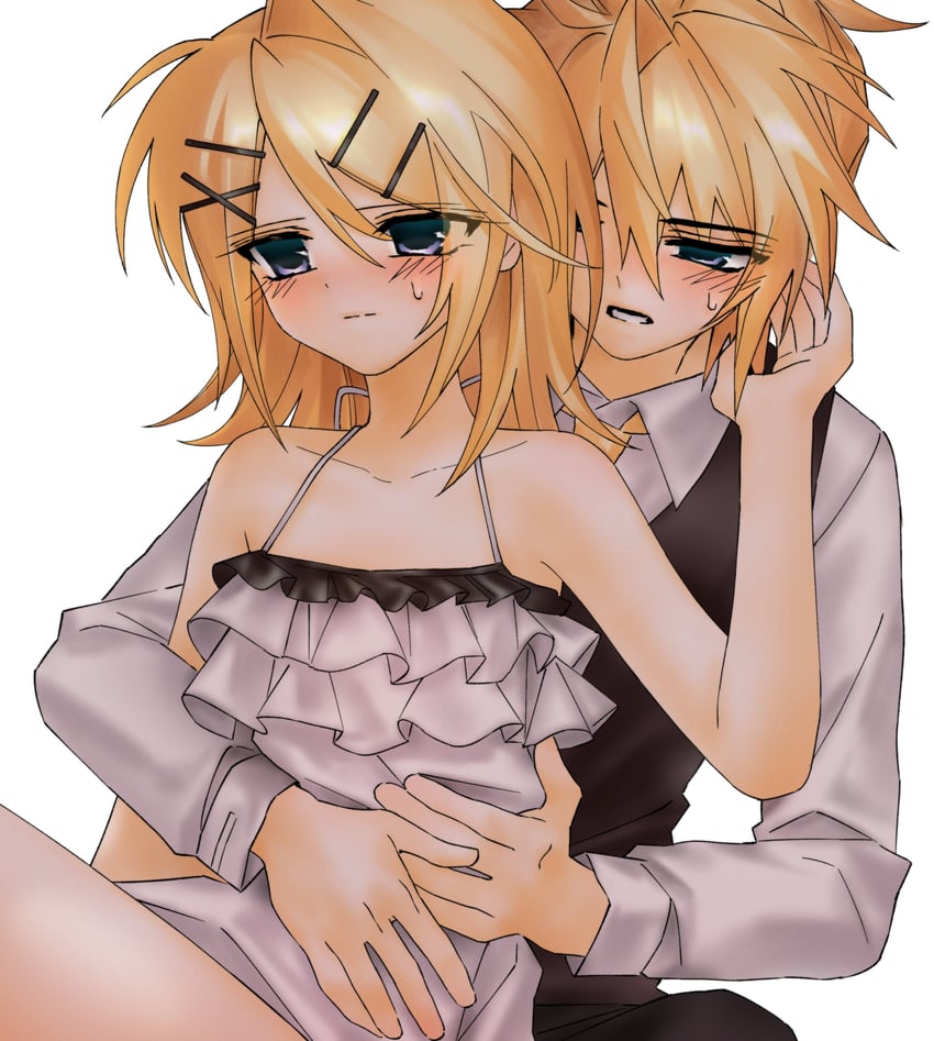kagamine rin and kagamine len (vocaloid and 1 more) drawn by hynn0x_x