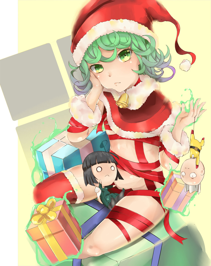 tatsumaki, fubuki, and saitama (one-punch man) drawn by pingqiong_xiansheng