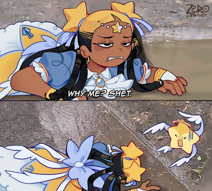 aika, star guardian: guardian of the stars, and hoshi (i don't want to be a magical girl) drawn by zero_zoner