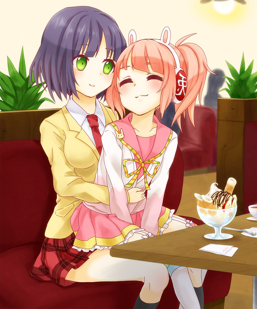 meu meu and kasuga sakiko (bemani and 1 more) drawn by kuroneko13x