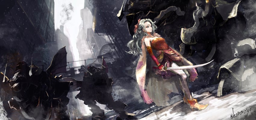 terra branford (final fantasy and 1 more) drawn by koromoya