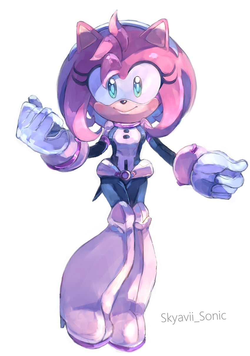 uraraka ochaco and amy rose (boku no hero academia and 1 more) drawn by skyavii_sonic