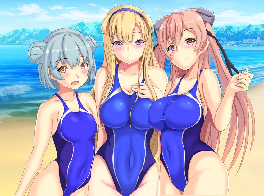 fletcher, johnston, and samuel b. roberts (kantai collection) drawn by montemasa