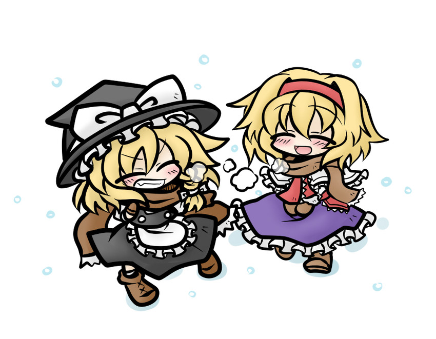 kirisame marisa and alice margatroid (touhou) drawn by yanagi_(nurikoboshi)