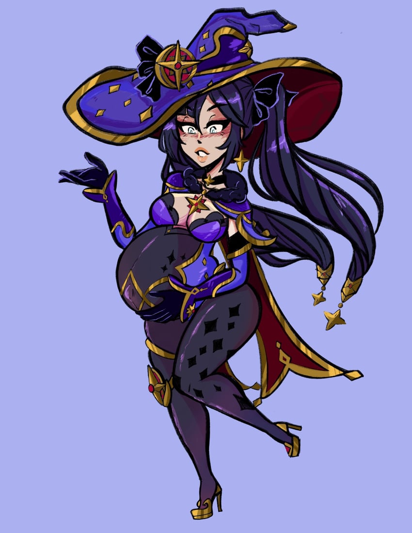 mona (genshin impact) drawn by slickpens