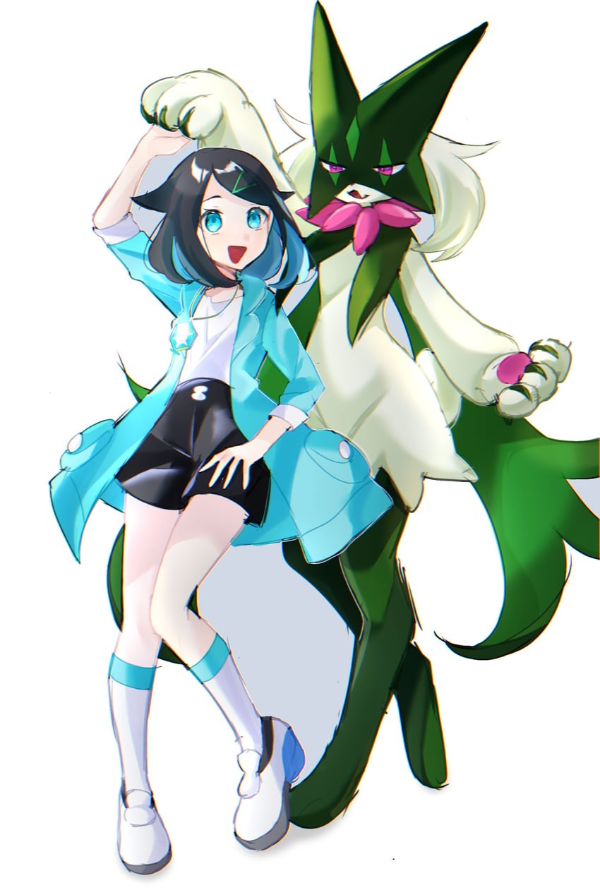liko and meowscarada (pokemon and 1 more) drawn by ukocome