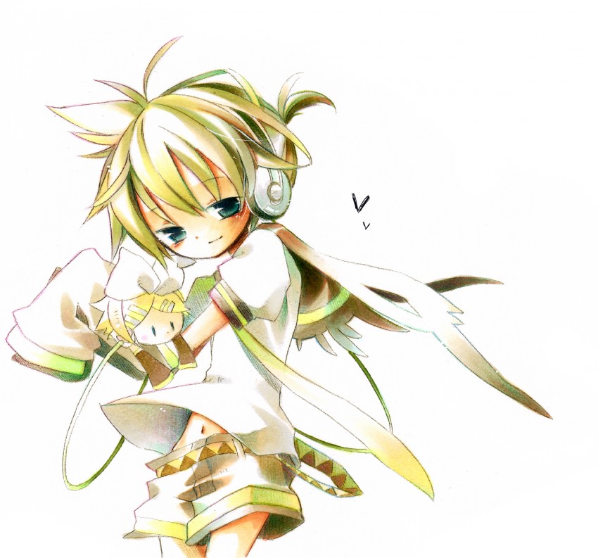 kagamine rin and kagamine len (vocaloid) drawn by akisame_kou