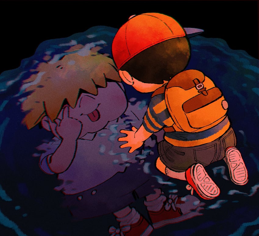 ness and porky minch (mother and 1 more) drawn by kwsby_124