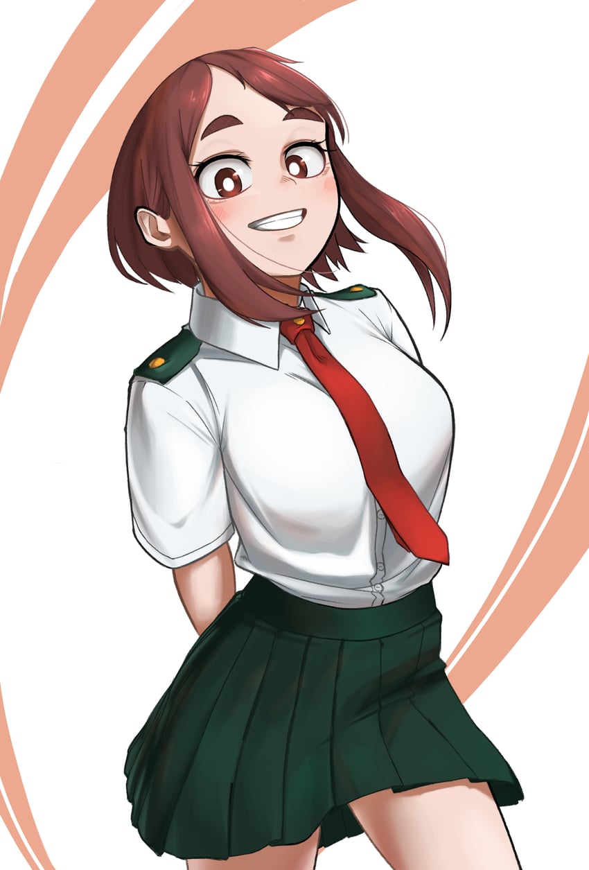 uraraka ochaco (boku no hero academia) drawn by piyo_(tzdn7222)