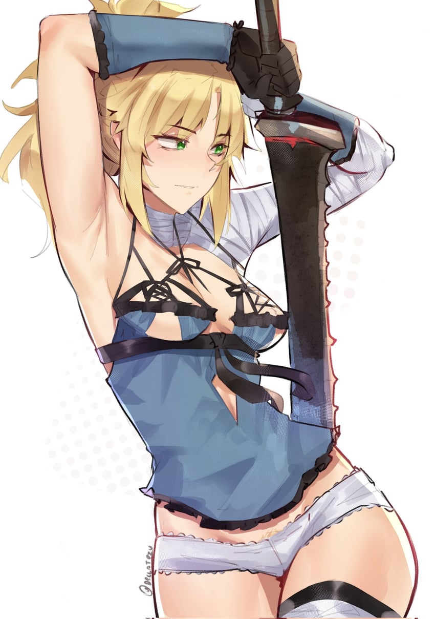 mordred and kaine (fate and 1 more) drawn by deccatezu