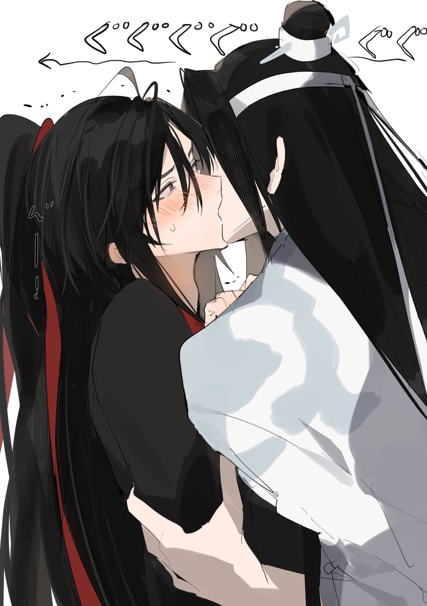 wei wuxian and lan wangji (modao zushi) drawn by manjuyawaraka