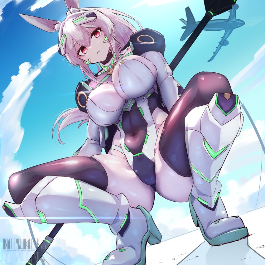 yuina and rabbit selena (original) drawn by natsukaze_shigure