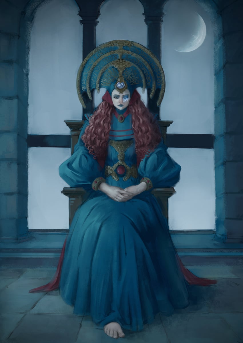 lunar princess ranni (elden ring) drawn by crudeleart