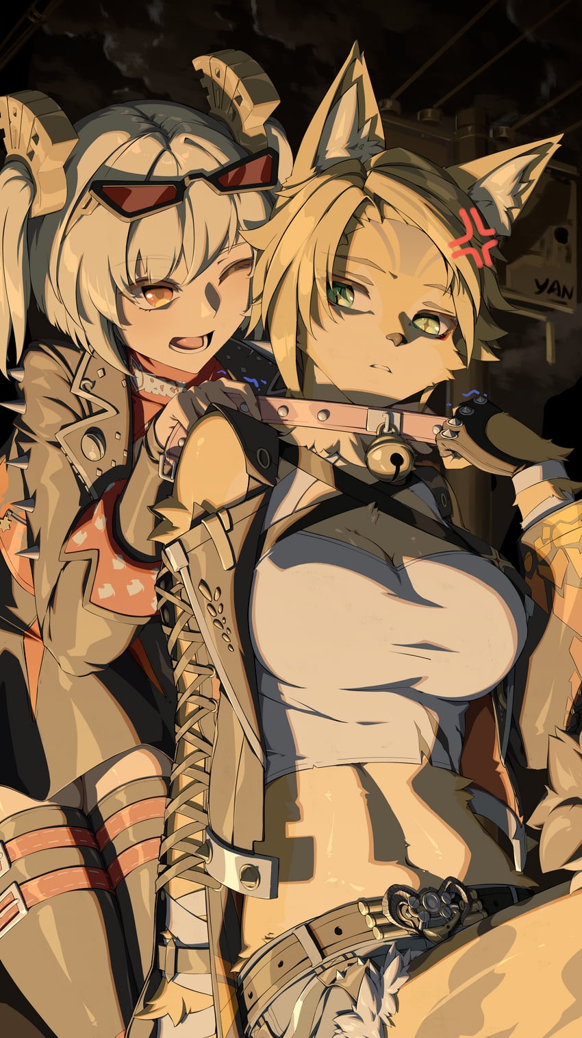 burnice white and pulchra fellini (zenless zone zero) drawn by yan_(unicorn404)