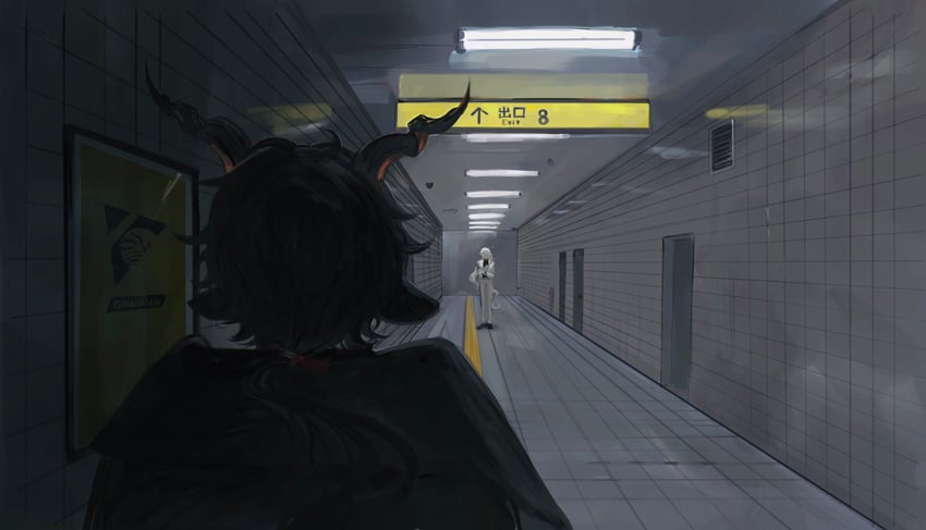 ebenholz and kreide (arknights and 1 more) drawn by yomotobi