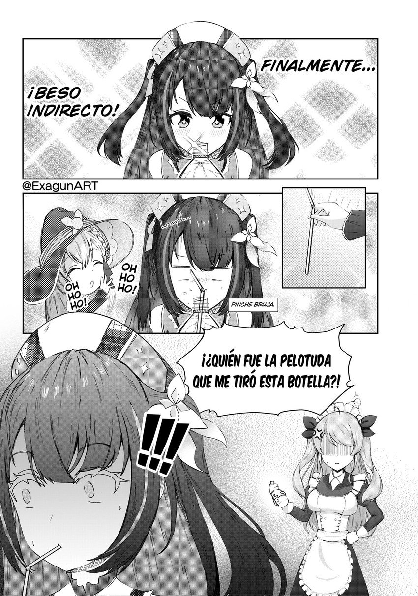 hina misora, shino laila, and maid-chan (wactor production) drawn by ekusu...