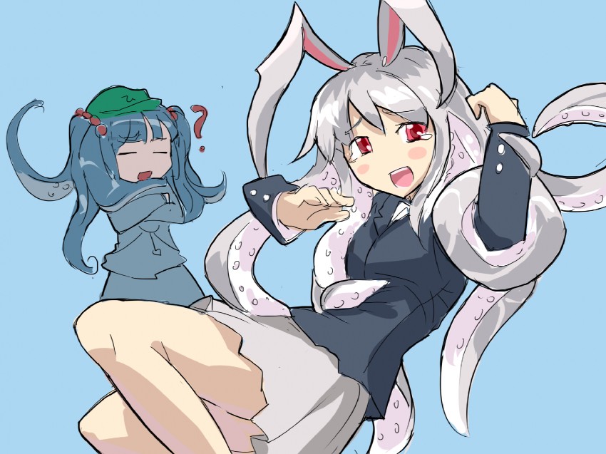 reisen udongein inaba and kawashiro nitori (touhou) drawn by sinzan