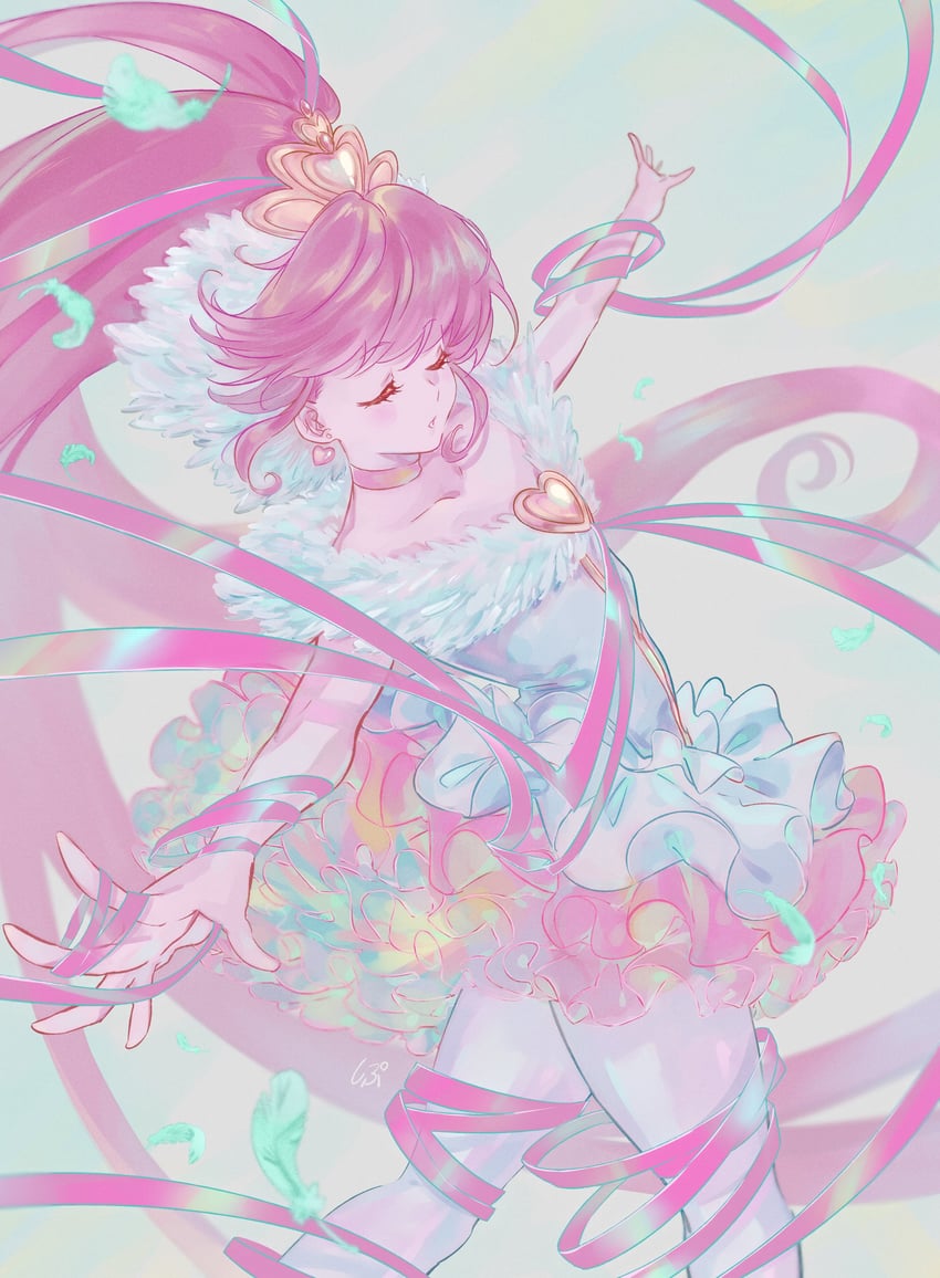aino megumi, cure lovely, and super happiness lovely (precure and 1 more) drawn by shipu_(gassyumaron)
