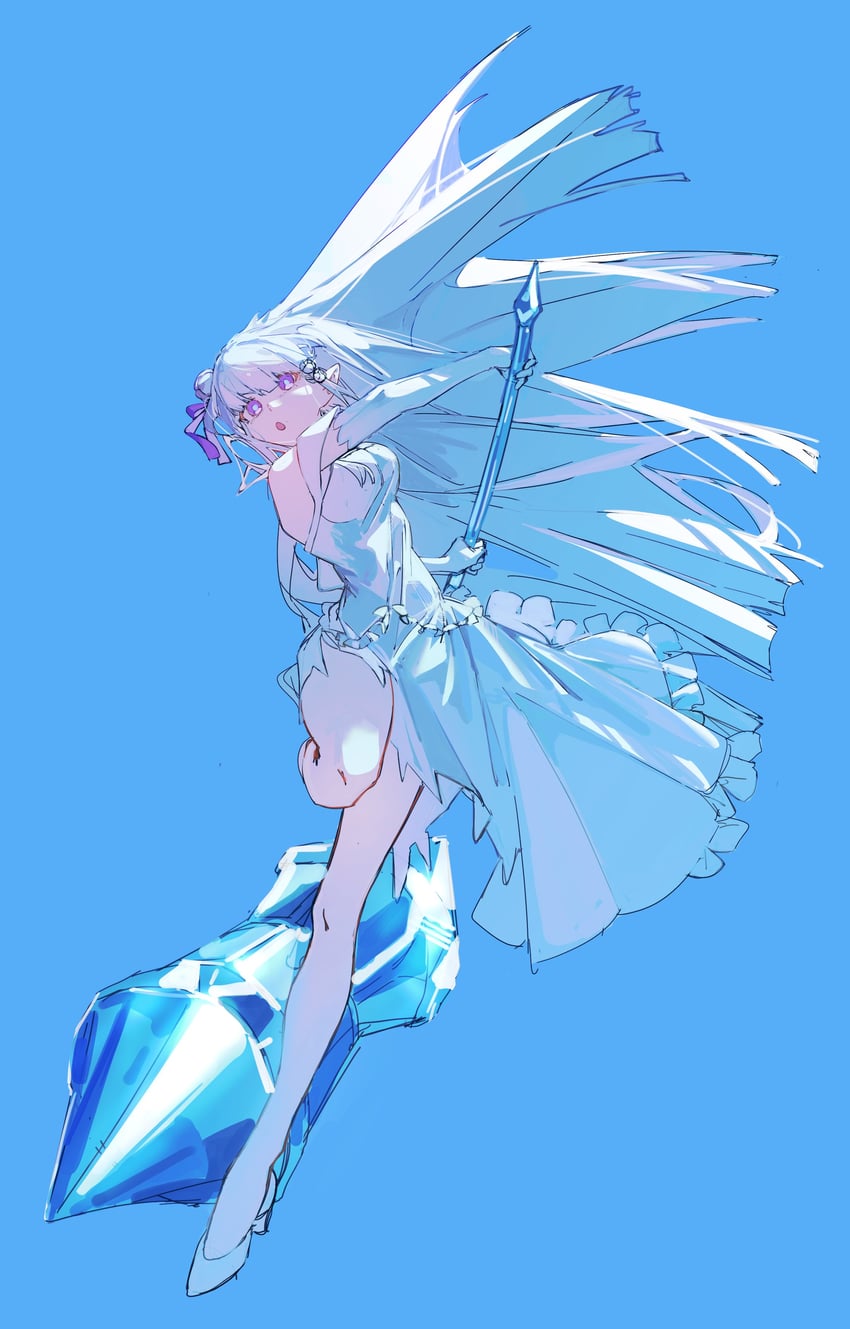 emilia (re:zero kara hajimeru isekai seikatsu) drawn by kurattes