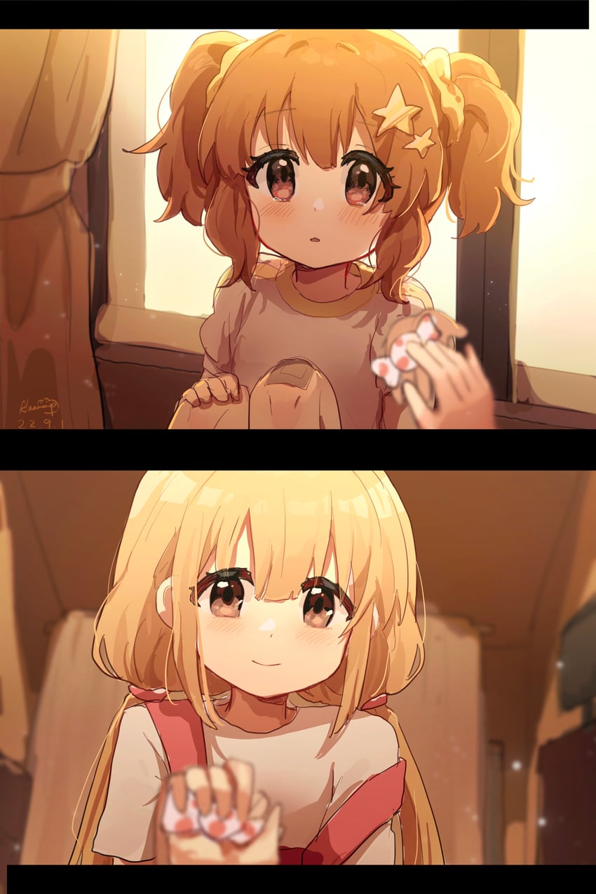 futaba anzu and moroboshi kirari (idolmaster and 1 more) drawn by nnnn