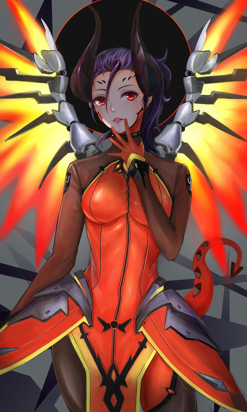mercy and devil mercy (overwatch and 1 more) drawn by ytoy