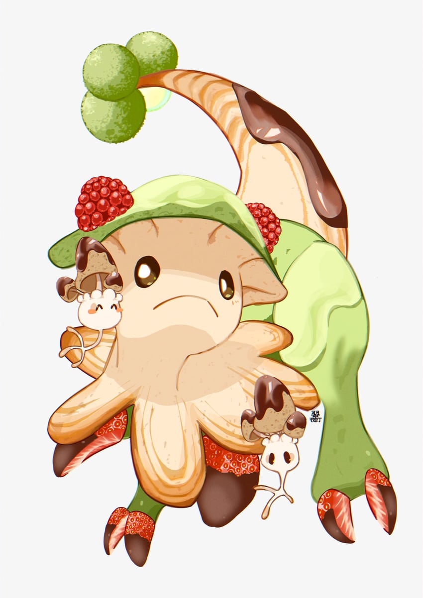 breloom and morelull (pokemon) drawn by midori8_10