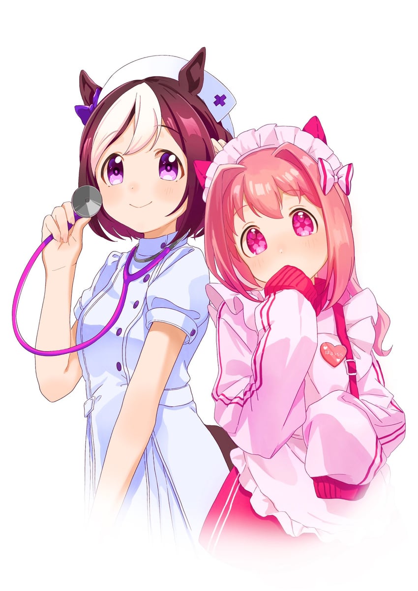 special week and haru urara (umamusume) drawn by moko39_takasora