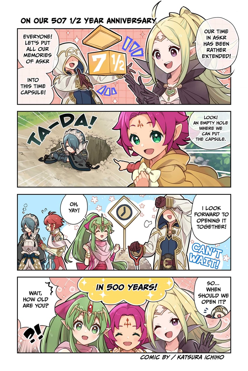 tiki, kiran, nowi, hinoka, fae, and 1 more (fire emblem and 5 more) drawn by katsura_ichiho