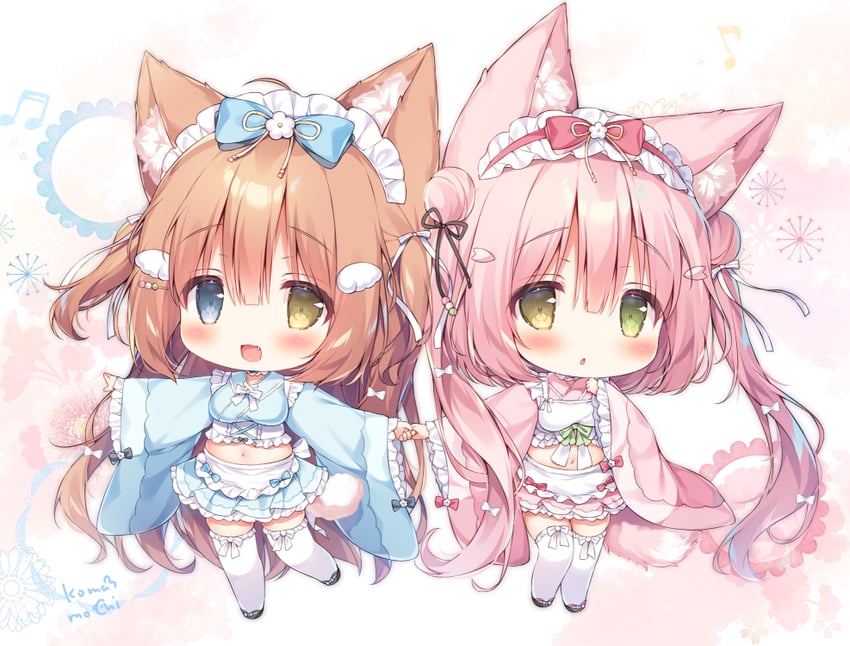 komako and mochiko (original) drawn by momozu_komamochi