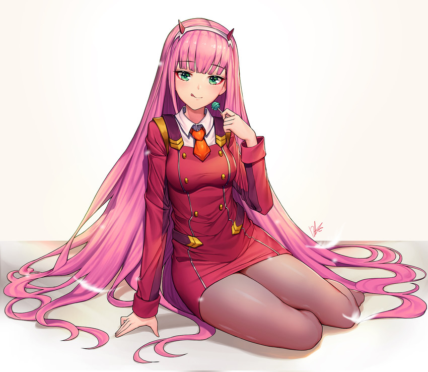 zero two (darling in the franxx) drawn by dduck_kong