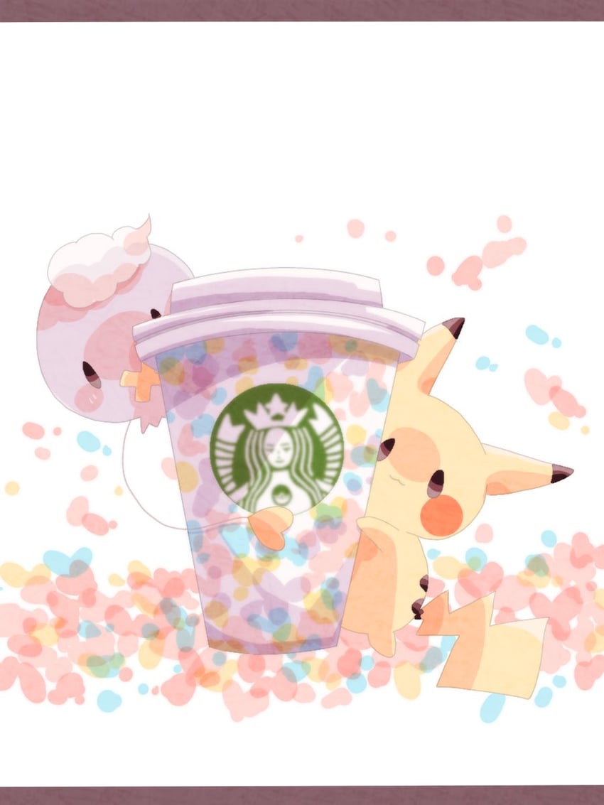 pikachu and drifloon (pokemon and 1 more) drawn by hanabusaoekaki