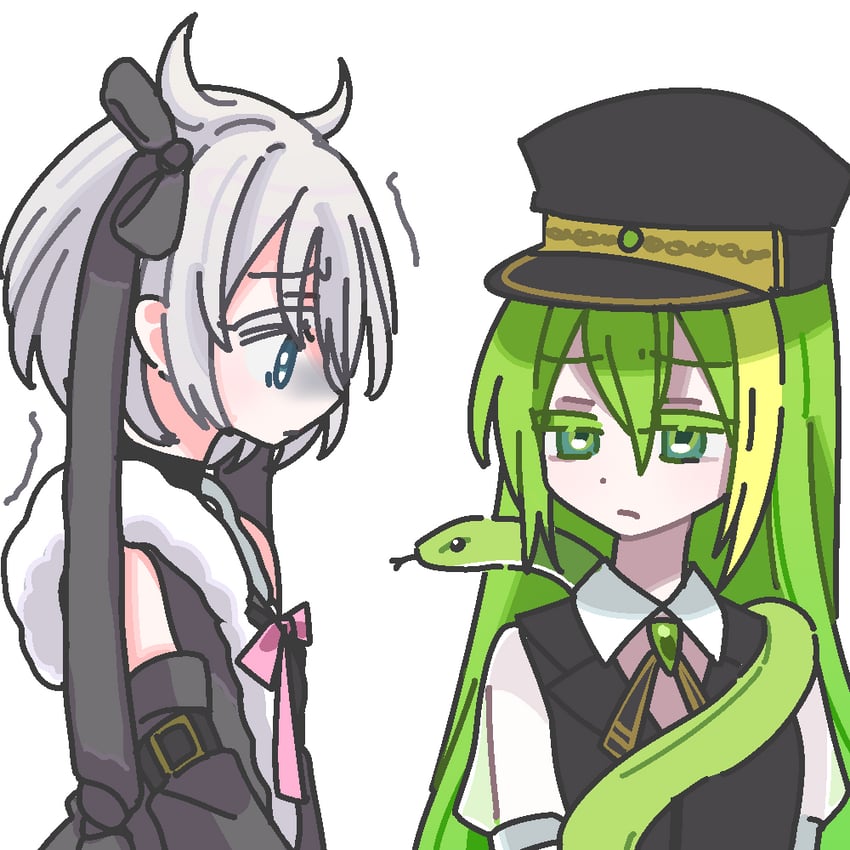 alina gray and azusa mifuyu (mahou shoujo madoka magica and 1 more) drawn by rro_del