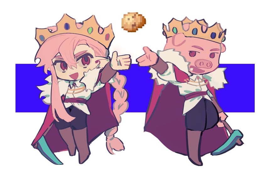 technoblade (minecraft youtube and 1 more) drawn by whalebone_(muffinsuki)