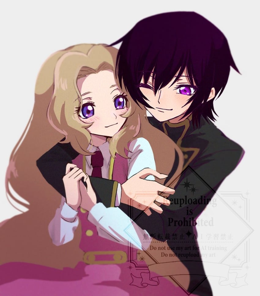 lelouch vi britannia and nunnally vi britannia (code geass) drawn by yngon_(hwxf5232)