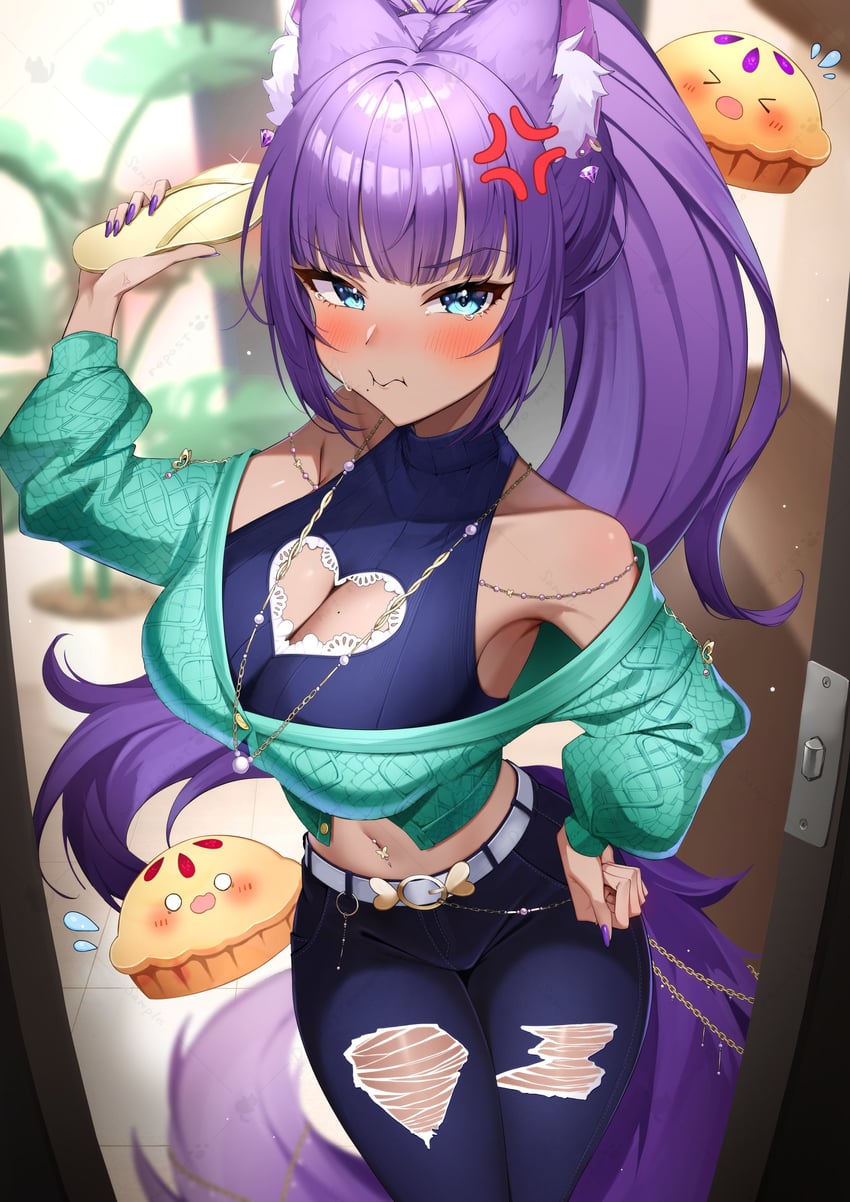 cha cha and cutiepie (indie virtual youtuber) drawn by gawawawa