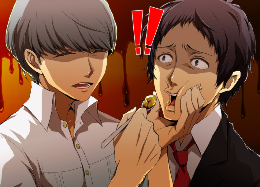 narukami yu and adachi tooru (persona and 1 more) drawn by pencil_(enpitsu)