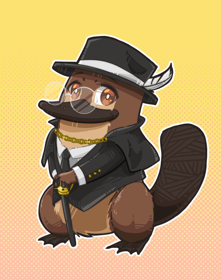 peppy the platypus (original) drawn by faizal_hanura