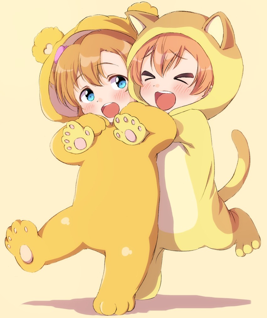 kosaka honoka and hoshizora rin (love live! and 1 more) drawn by sen_(sen0910)