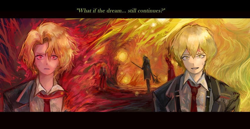 don quixote, sinclair, dante, and sancho (project moon and 1 more) drawn by dumitaph