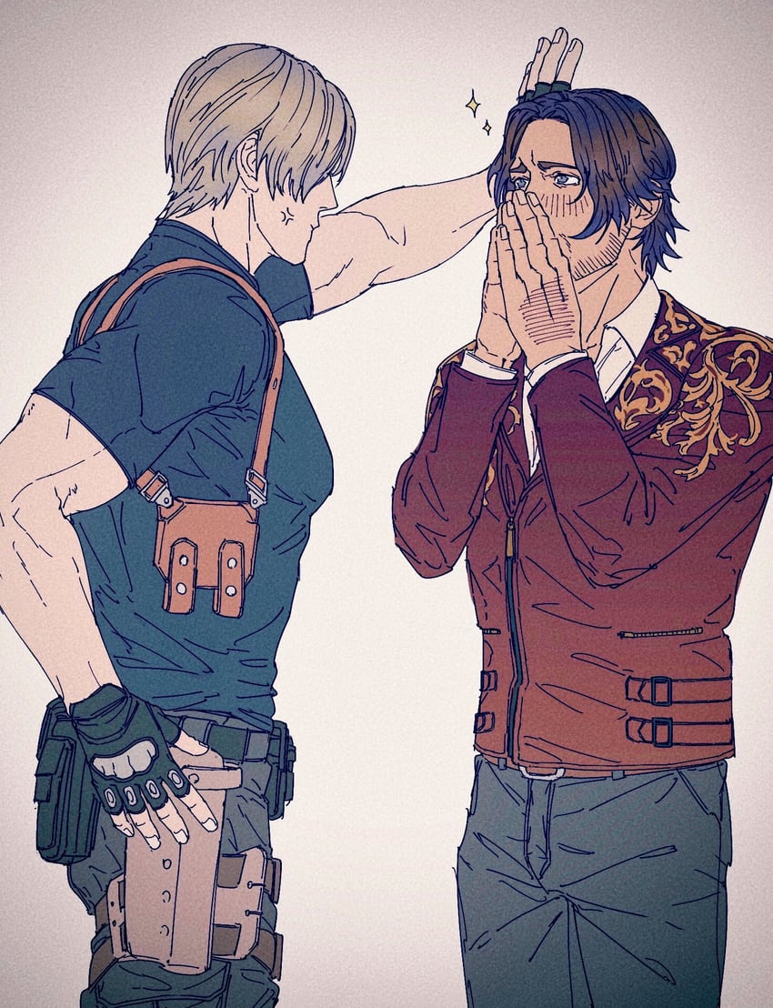 leon s. kennedy and luis sera (resident evil and 1 more) drawn by an_chovy