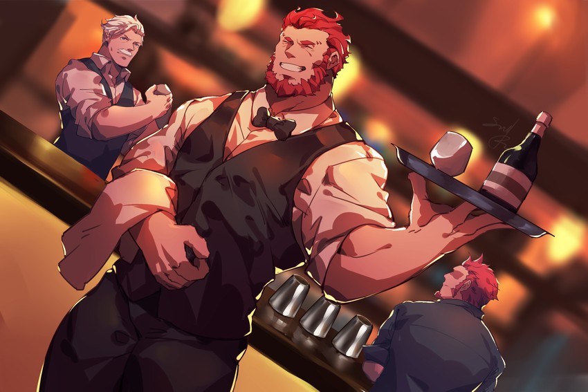 iskandar, napoleon bonaparte, and james moriarty (fate and 2 more) drawn by guoguo