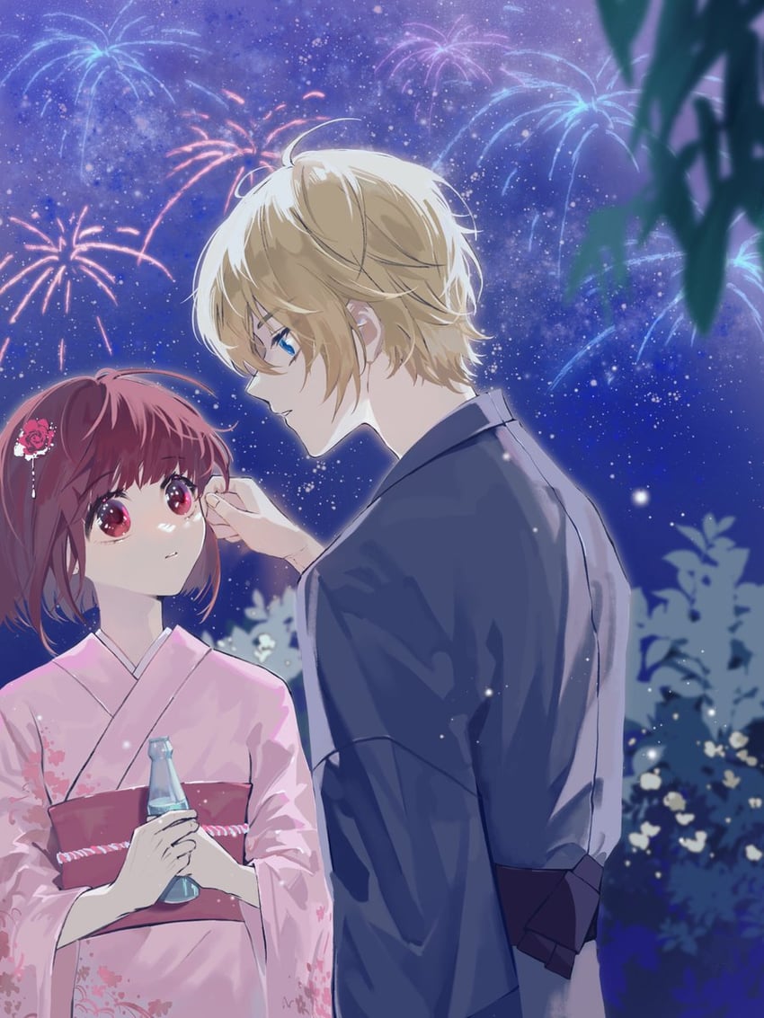 arima kana and hoshino aquamarine (oshi no ko) drawn by anamnesis123