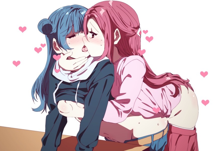 tsushima yoshiko and sakurauchi riko (love live! and 1 more) drawn by ecoman