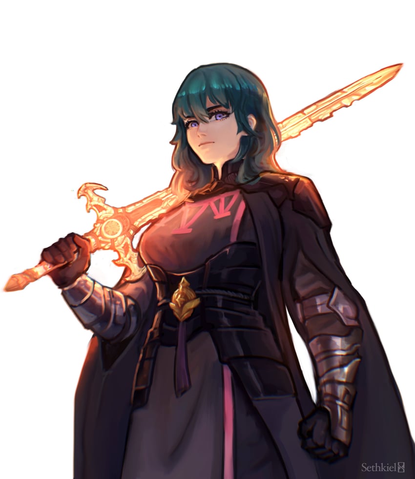 female byleth and male byleth (fire emblem and 1 more) drawn by sethkiel