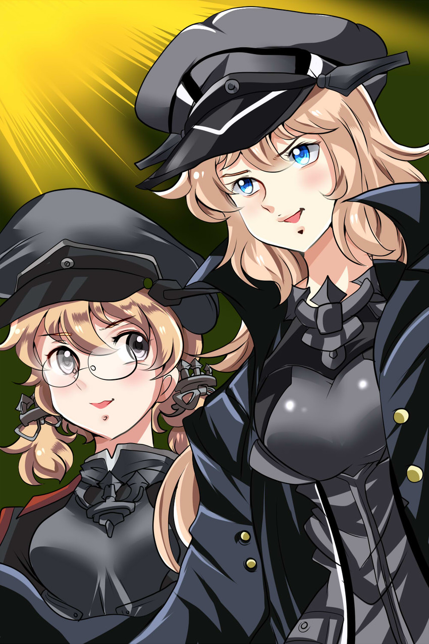 prinz eugen and bismarck (kantai collection and 1 more) drawn by tonchinkan